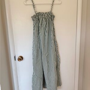 Pistola Green and White Striped Dress